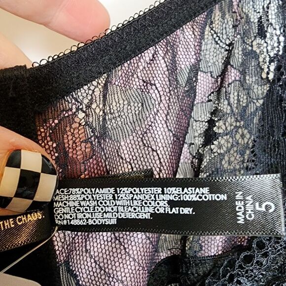 5X 28W Torrid Boudior Bodysuit Lace Underwire Purple Black Lingerie Sheer Party - Picture 5 of 10